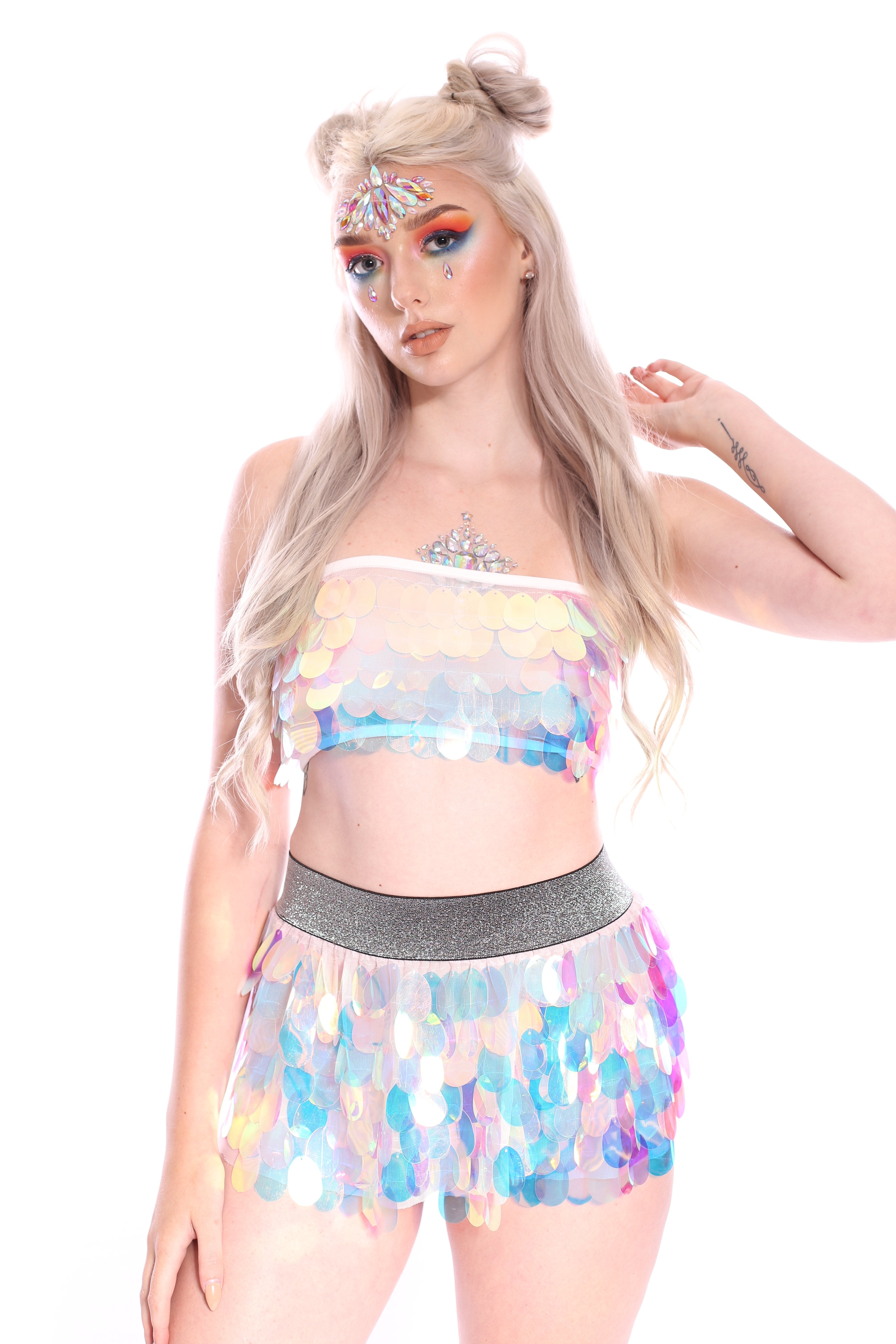 Reversible Sequin Set (Tube Top & Skirt) - Small Unicorn Tears