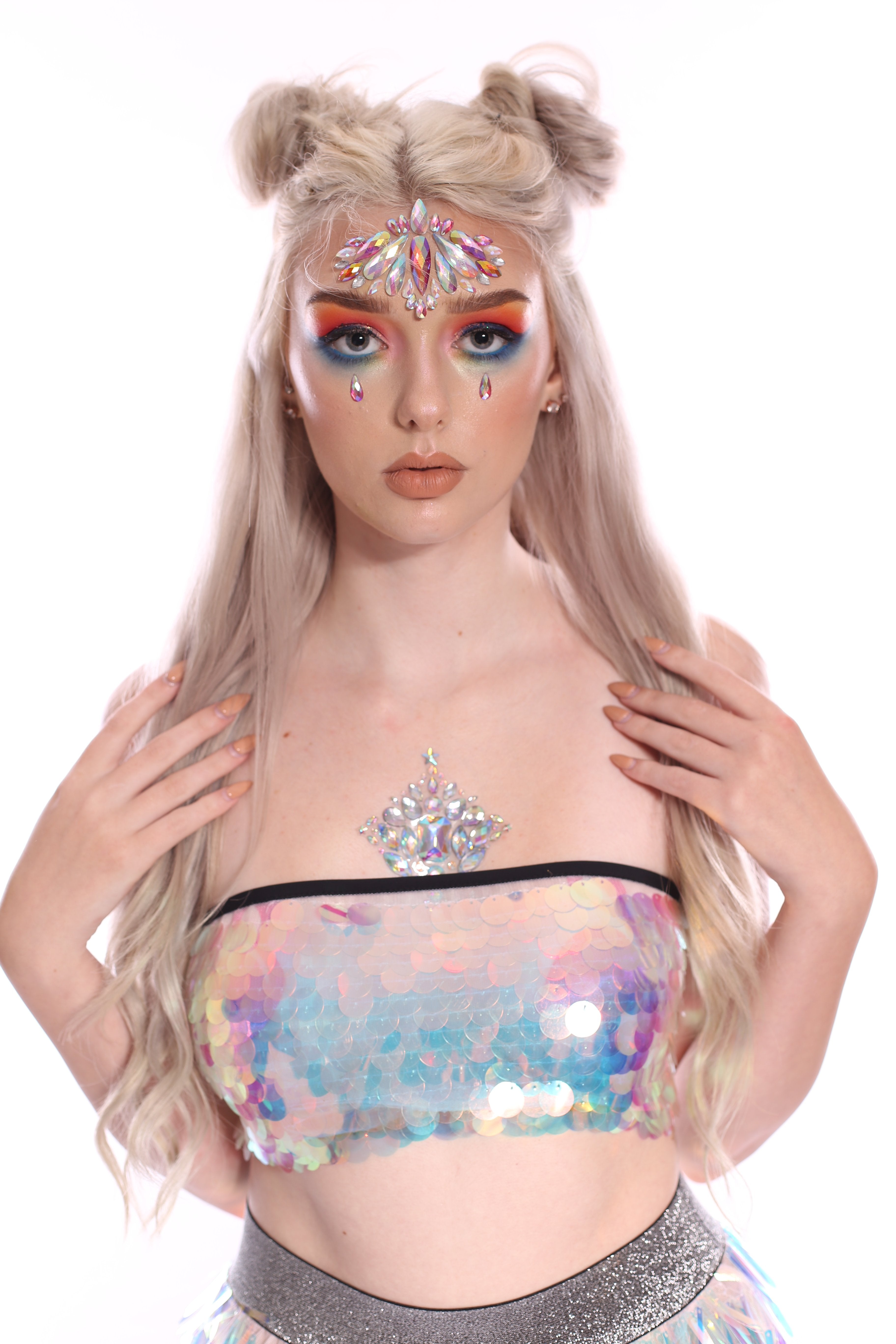 Unicorn Blush Sequin Tube Top