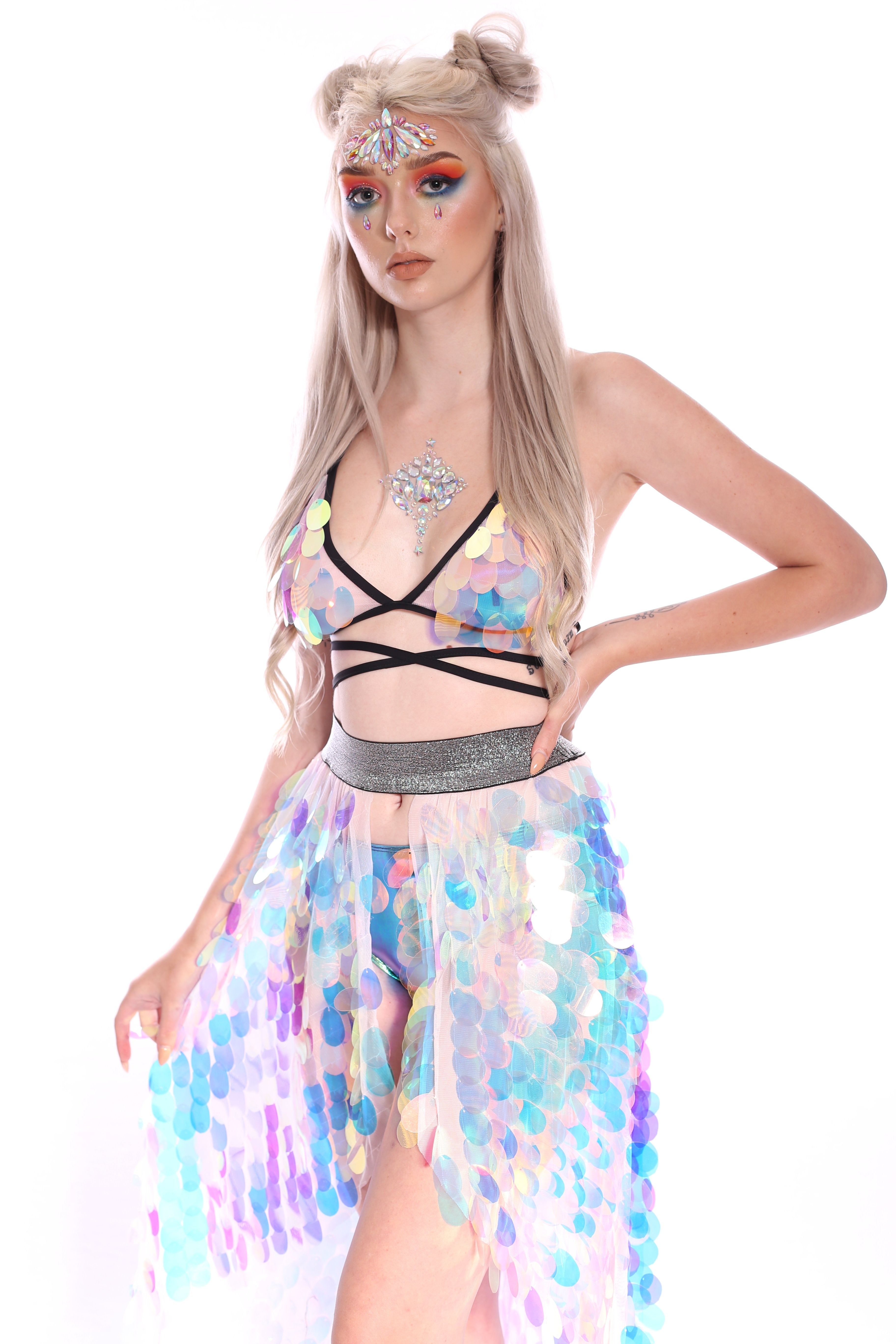 Mermaid Scales Sequin Triangle Top
