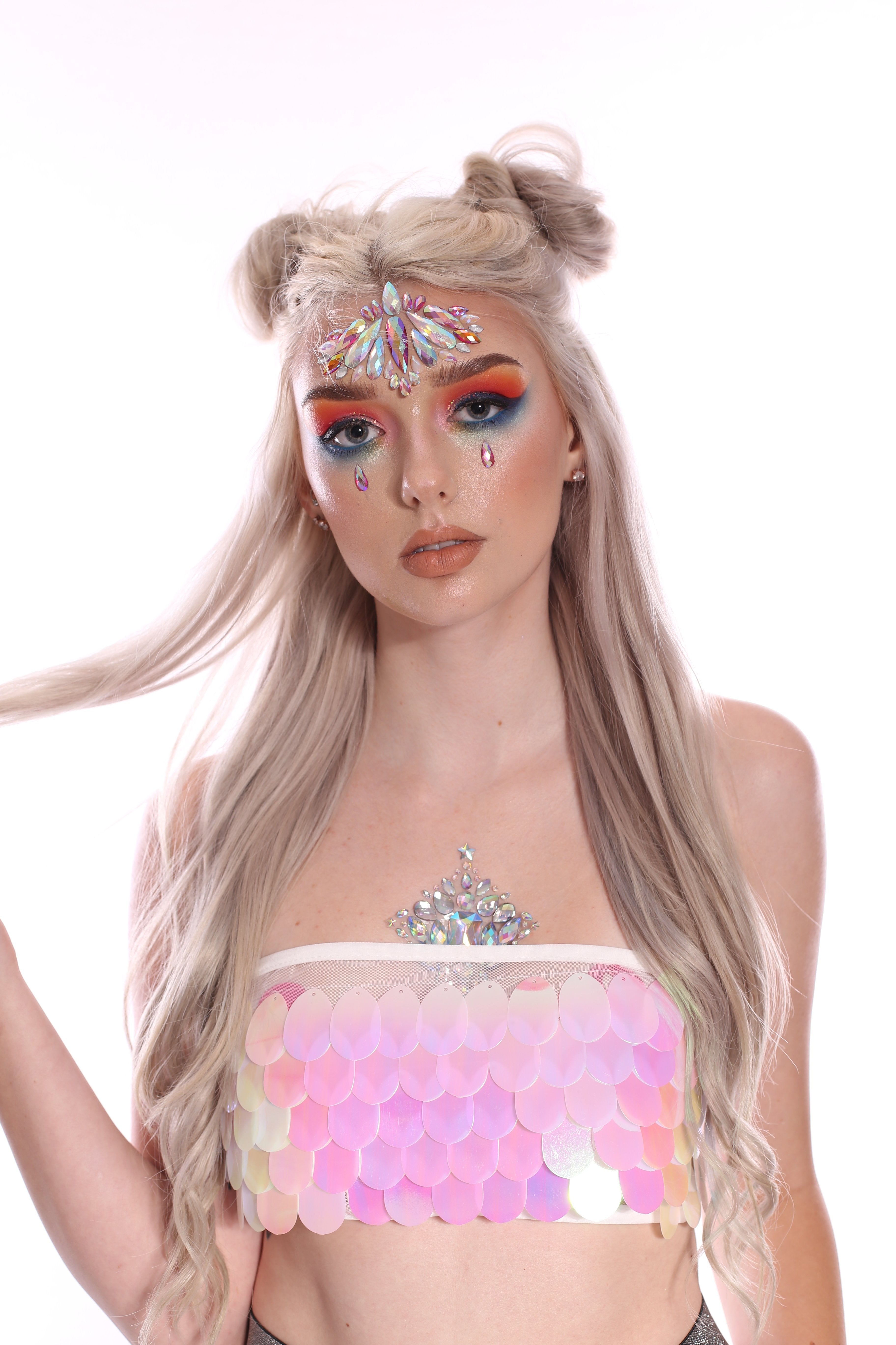 Cotton Candy Sequin Tube Top