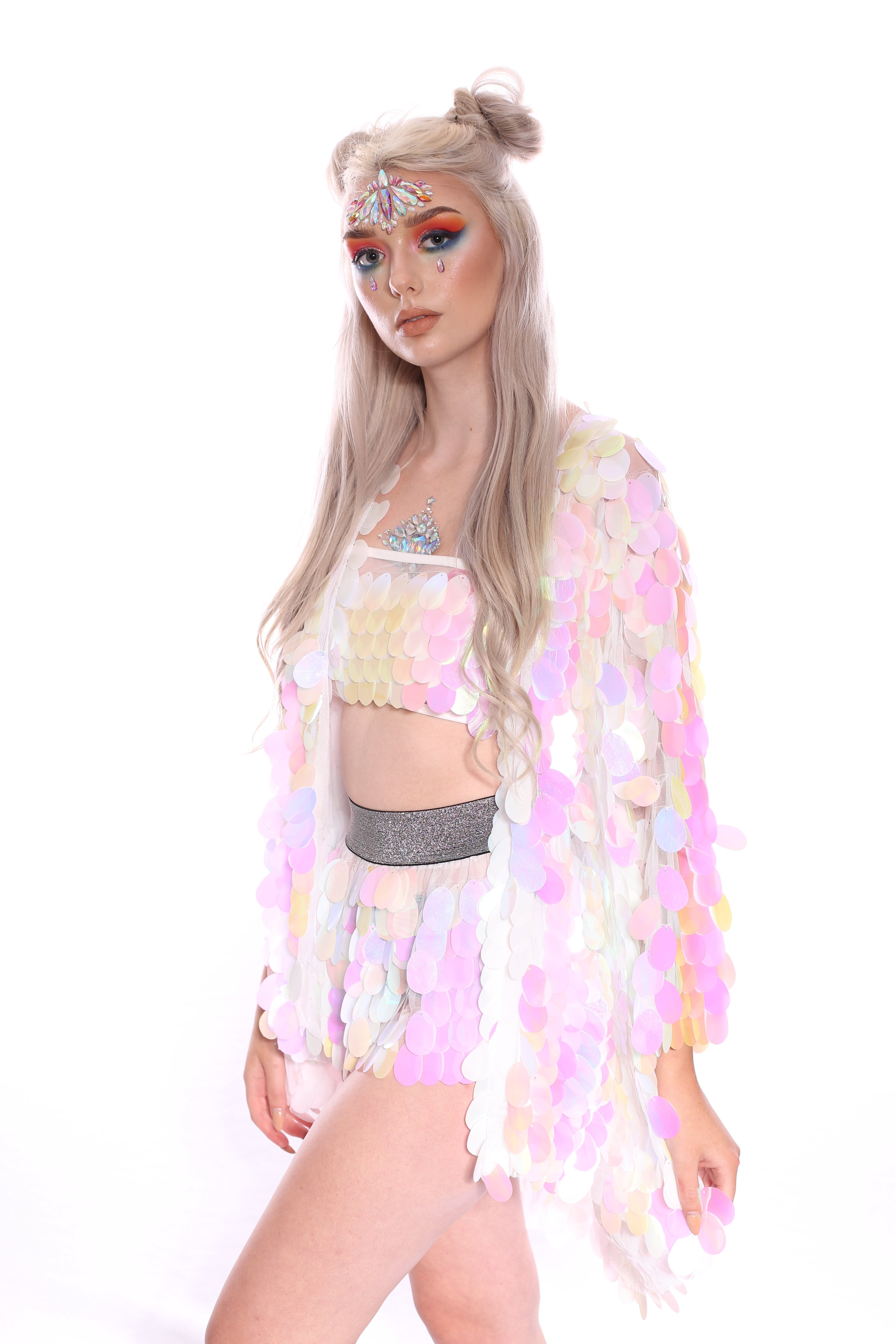 Cotton Candy Sequin Tube Top