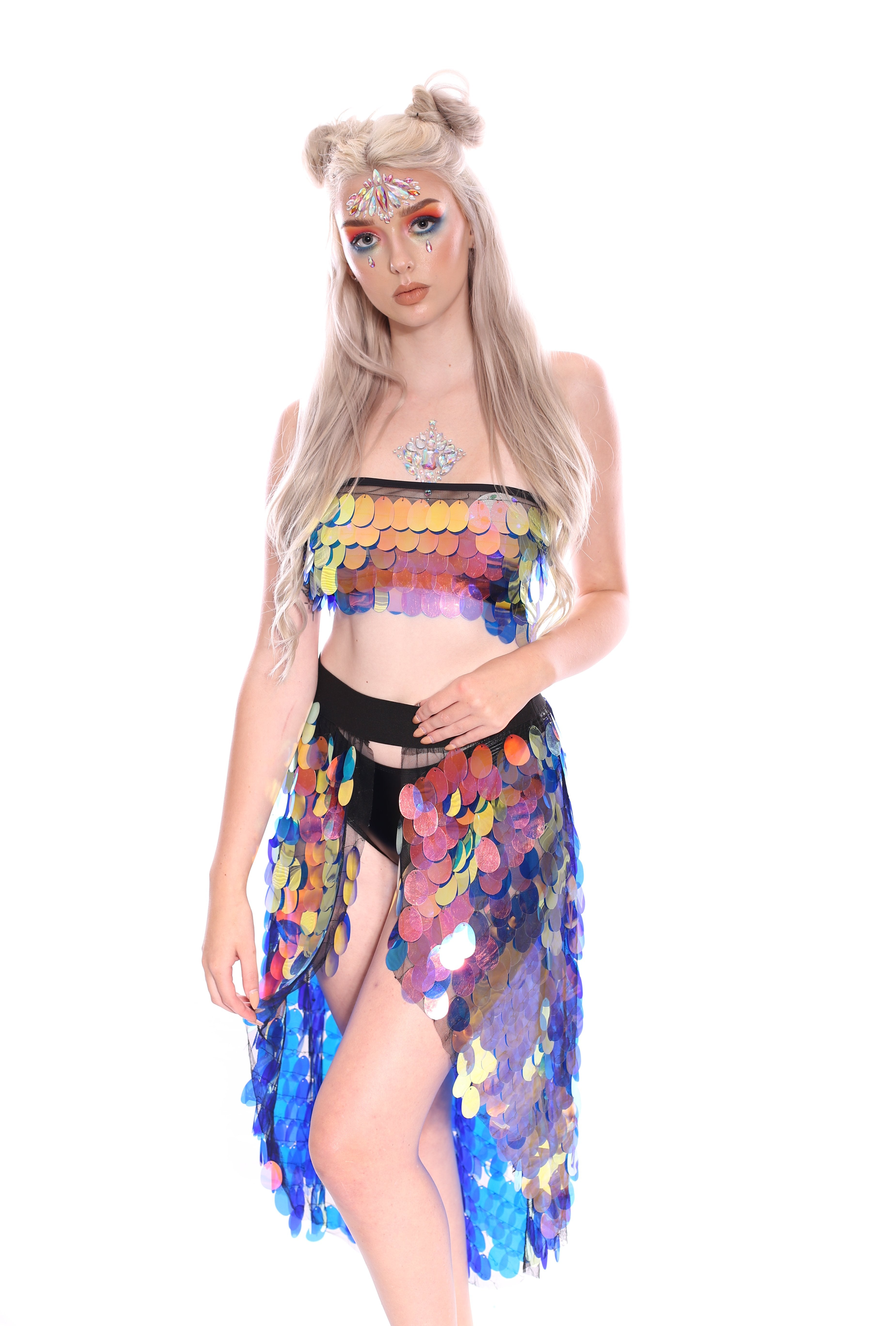 Rave Outfits - Dream Moon Child Sequin Set (2 Pieces) – THE LUMI SHOP