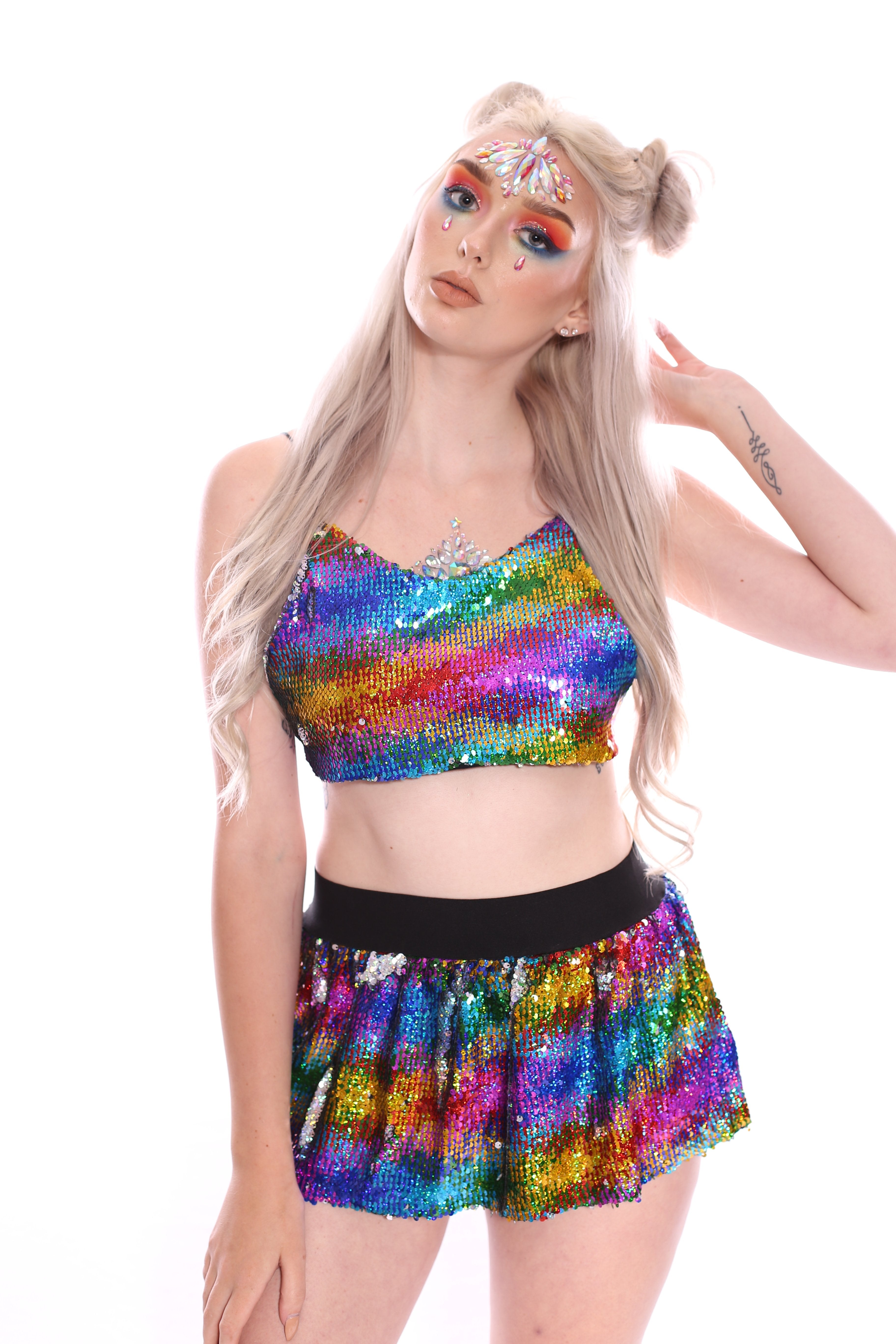 Dreamy Rainbow Set Rave clothes,rave outfits,edc outfits,rave wear