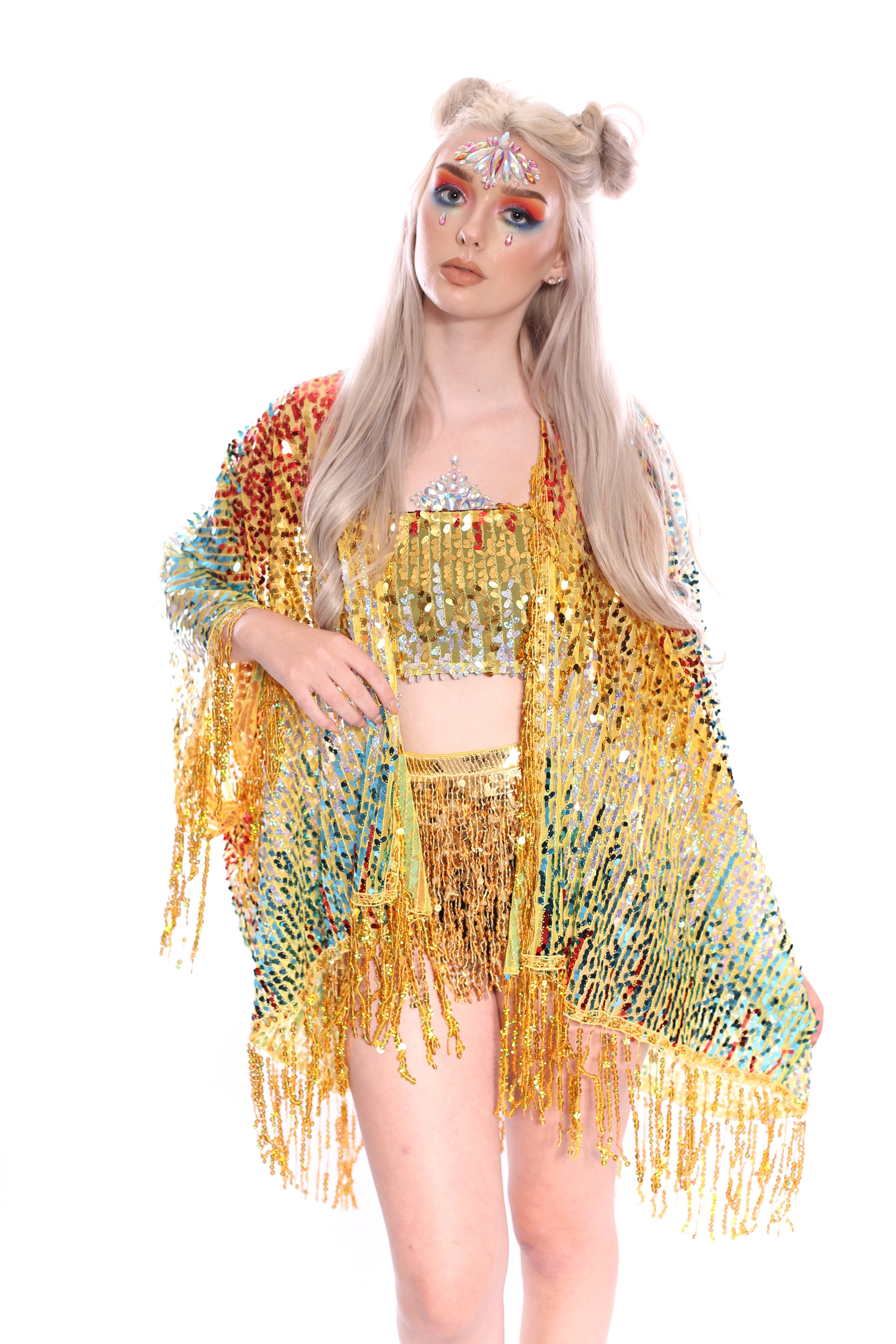 Palace Queen Tassel Sequin Kimono