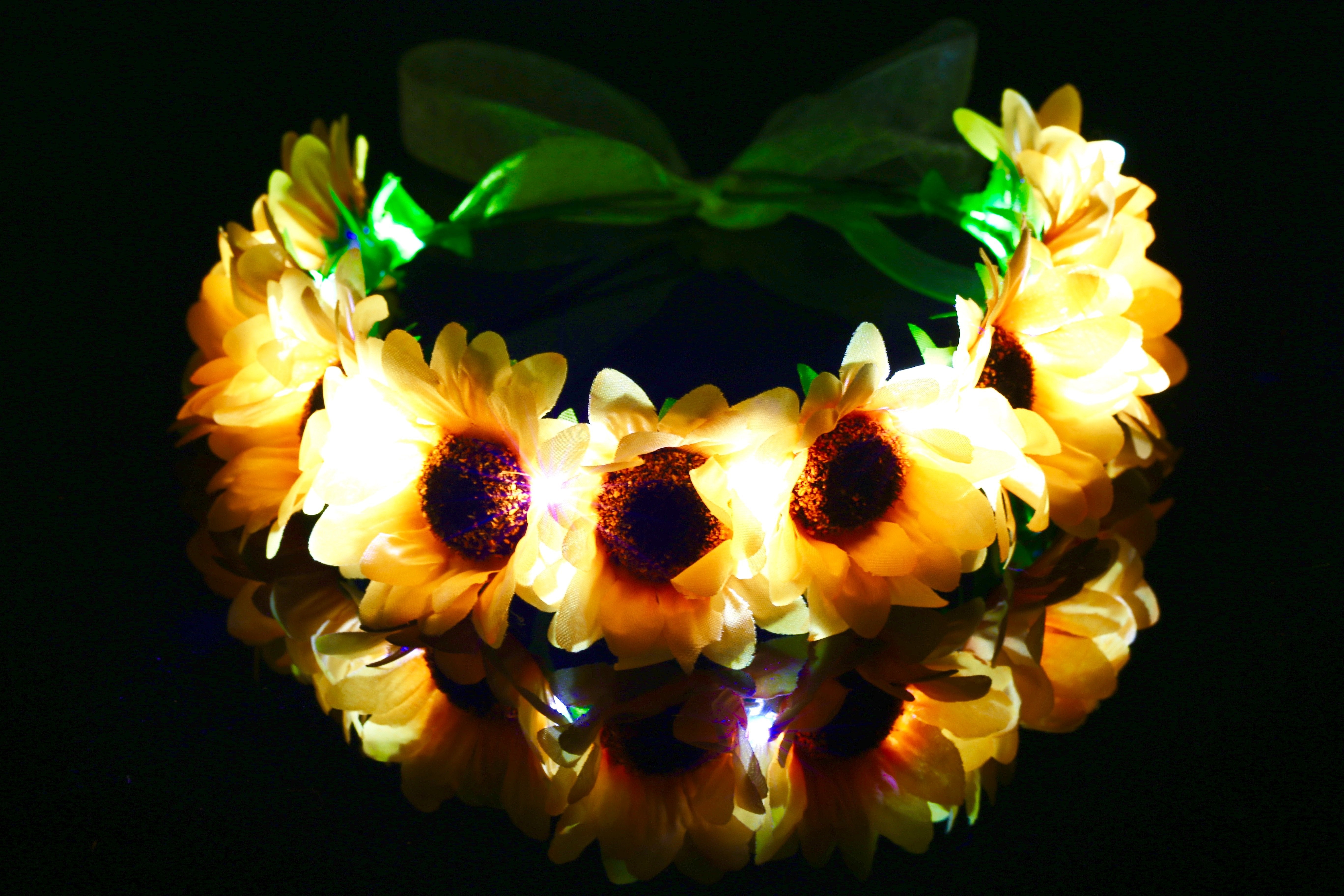 ORIGINAL LED Flower Crown - Sunflower