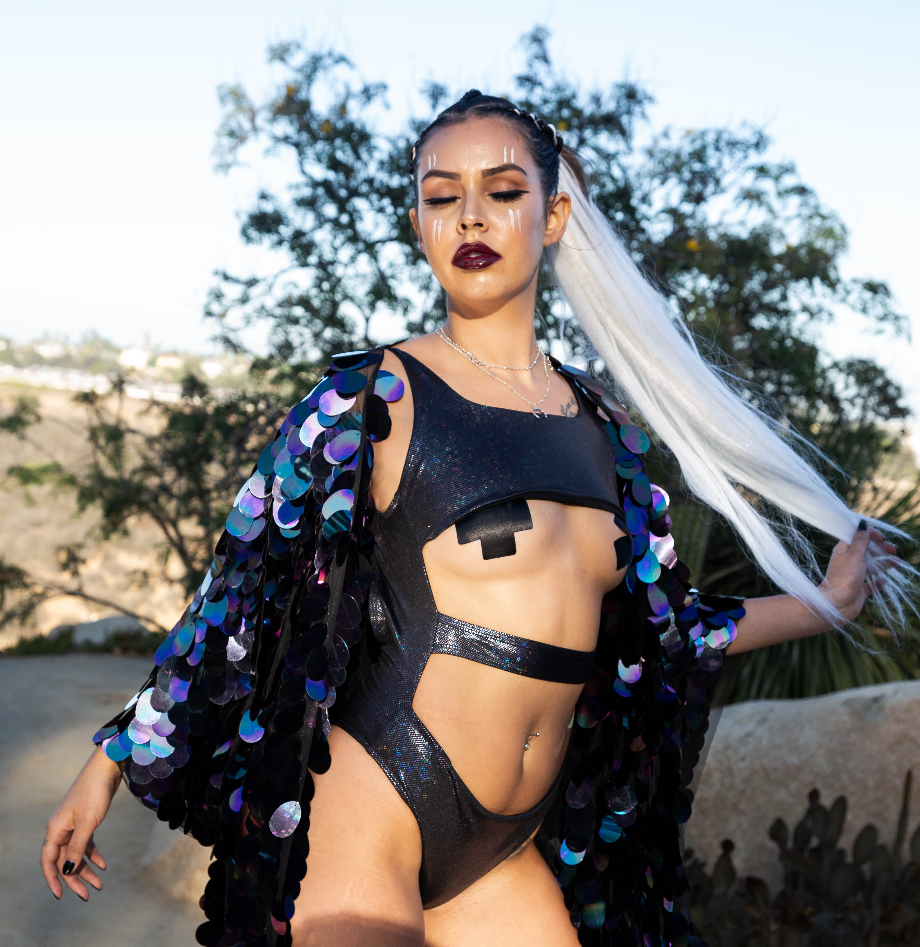Obsidian Galaxy Beach Fairy Bodysuit