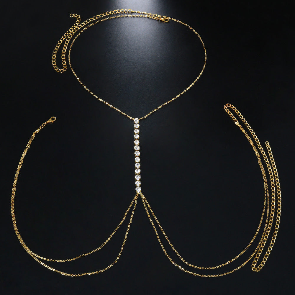 Chains Rave Boho Diamond Chest Chains Rave clothes,rave outfits,edc outfits,rave ...