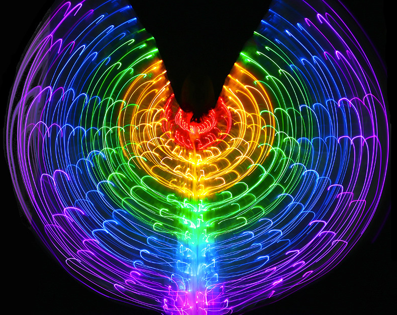 Rainbow LED Butterfly Wings (300 Lights, Batteries Not Included)