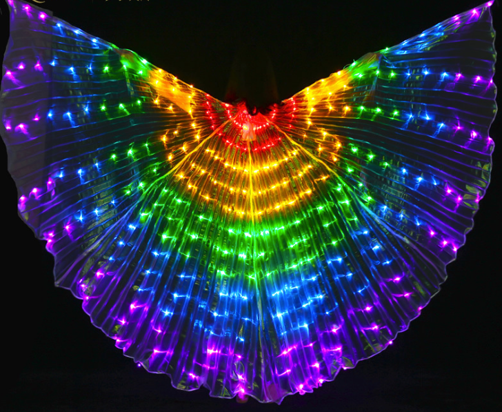 Rainbow LED Butterfly Wings (300 Lights, Batteries Not Included)