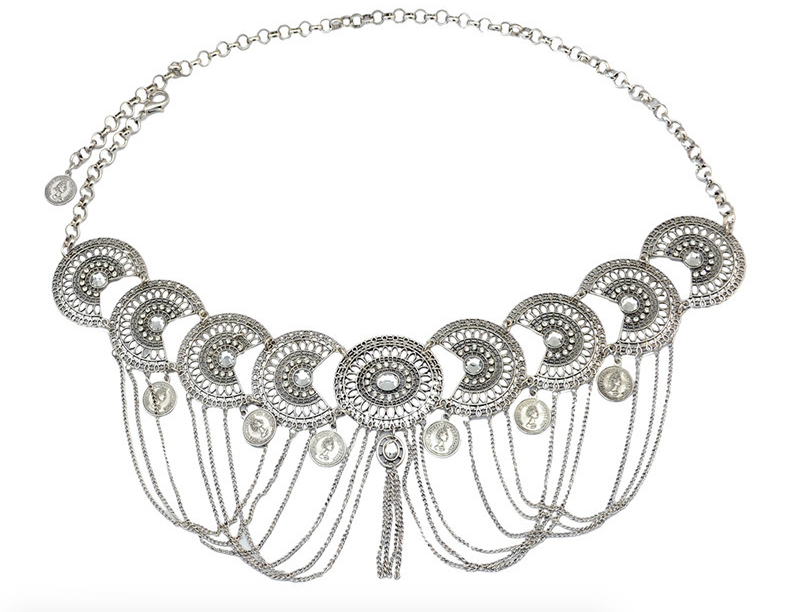 Boho silver sales chain belt
