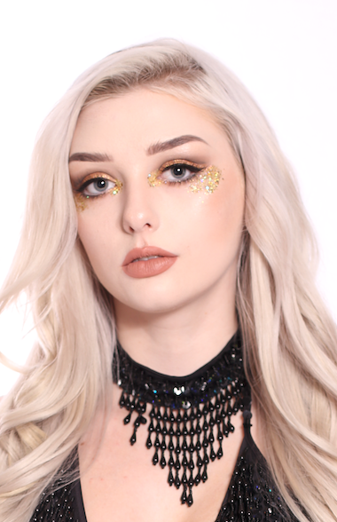 Hand Stitched Sequin Choker/Necklace - Midnight