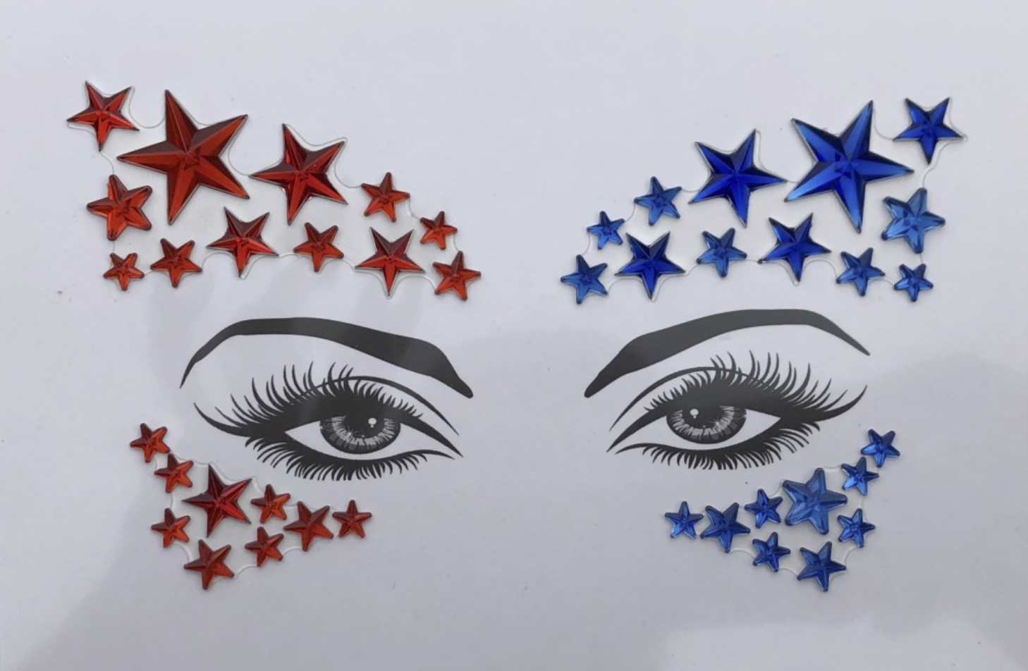 Great America Rhinestone Crystal Face Jewels