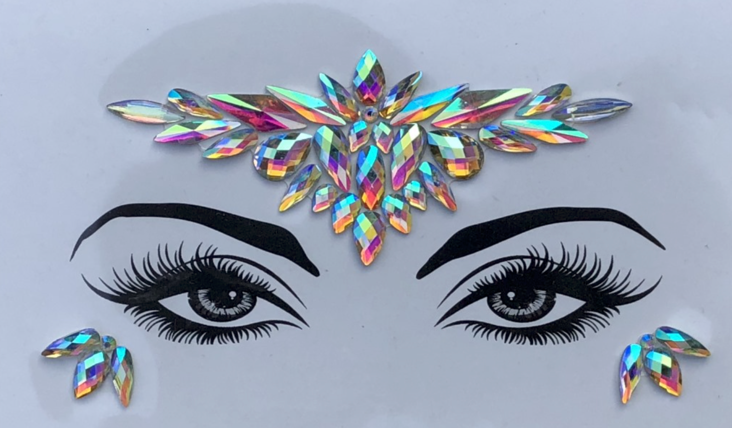 Pixie Iridescent Rhinestone Crystal Face Jewels