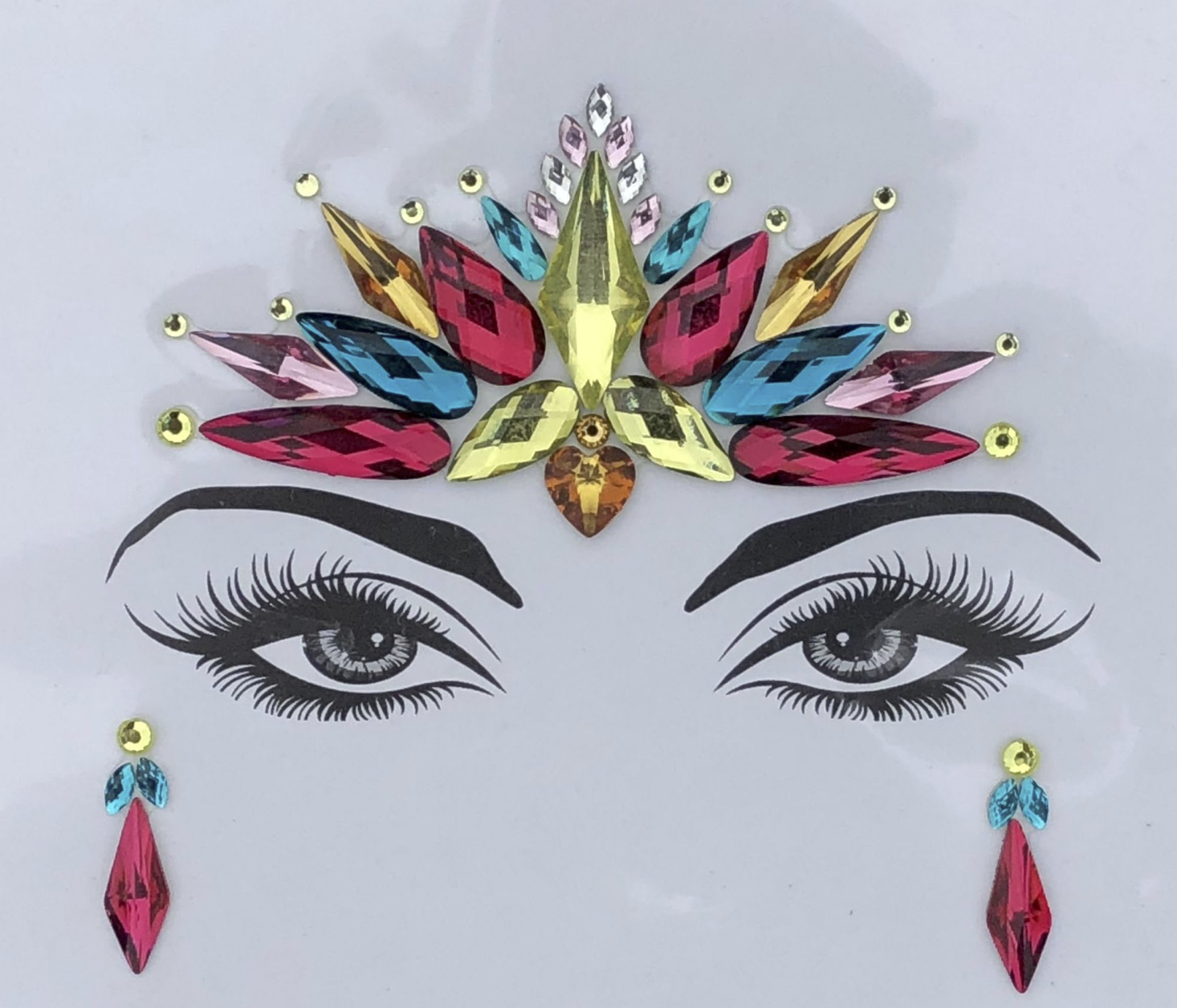 Exotic Goddess Rhinestone Crystal Face Jewels
