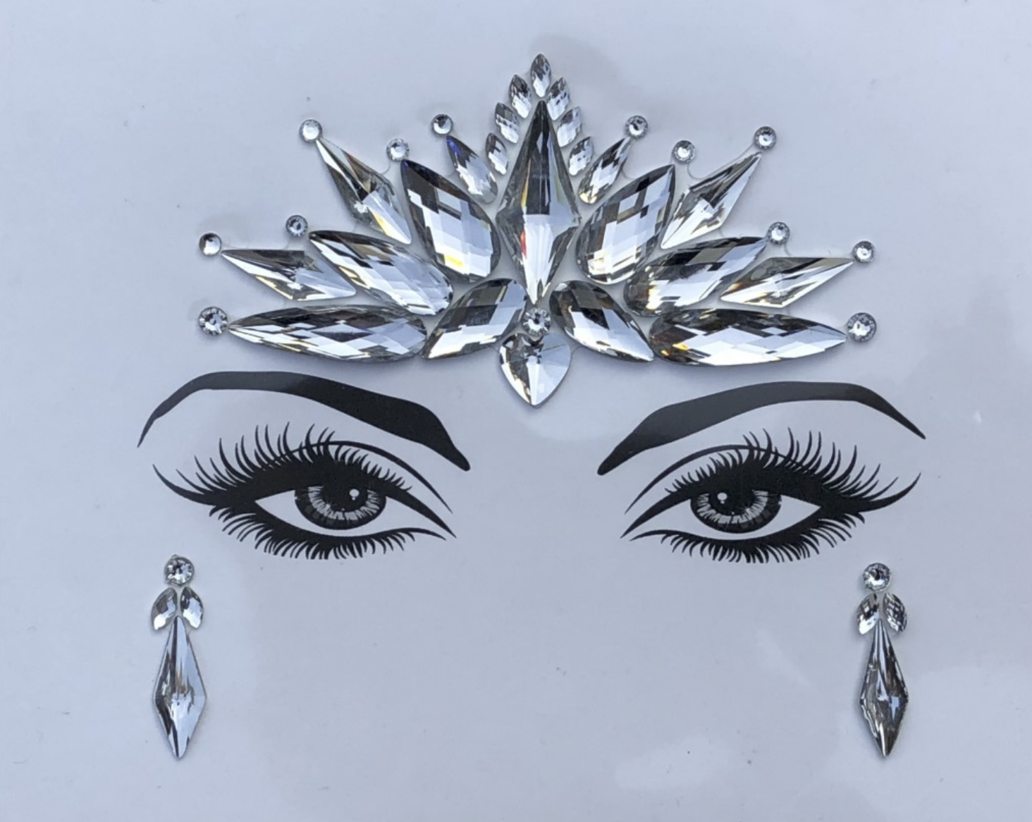 Silver Escape Rhinestone Crystal Face Jewels