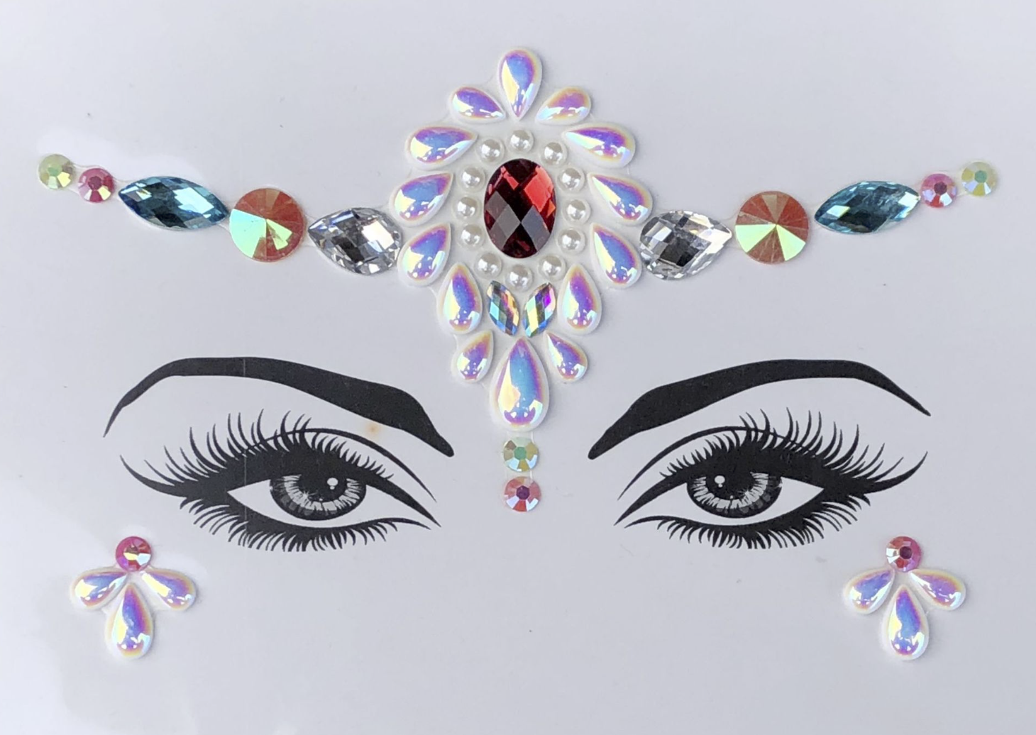 Pearl Petals Rhinestone Crystal Face Jewels