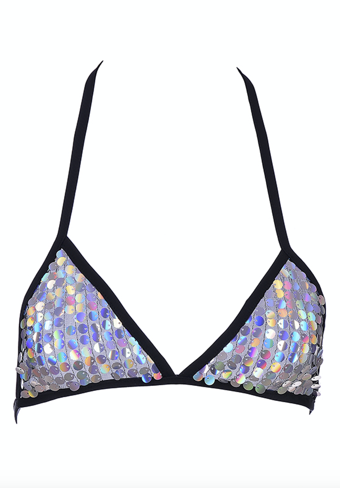 Space Sequin Triangle Top
