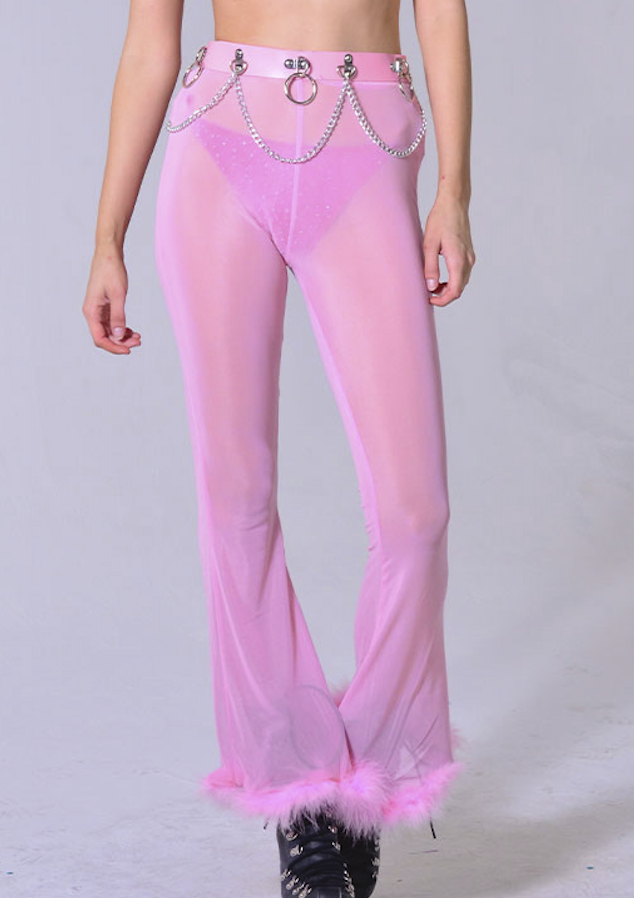 Pink Fuzzy Pants