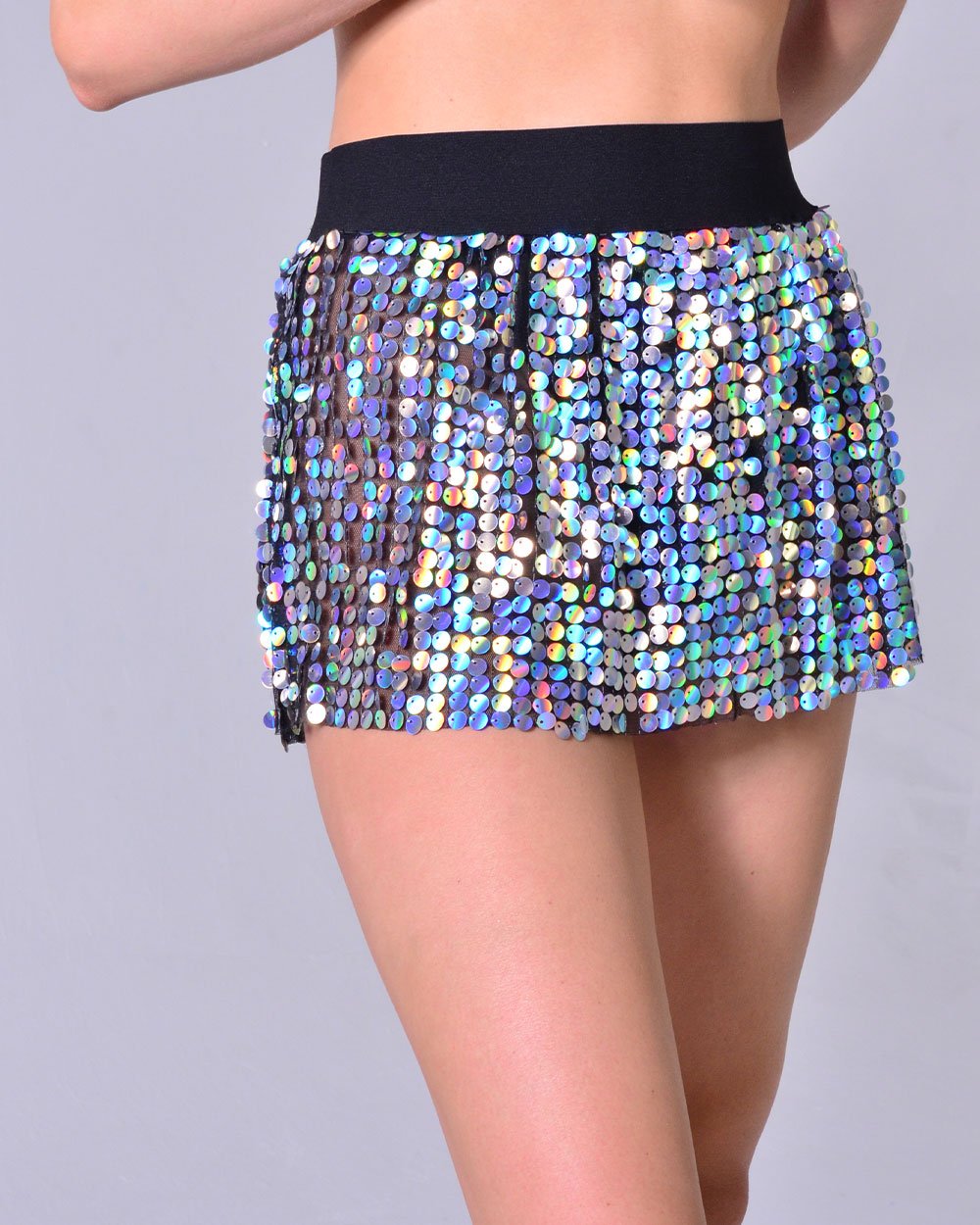 Mini Sequin Skirt - Hologram