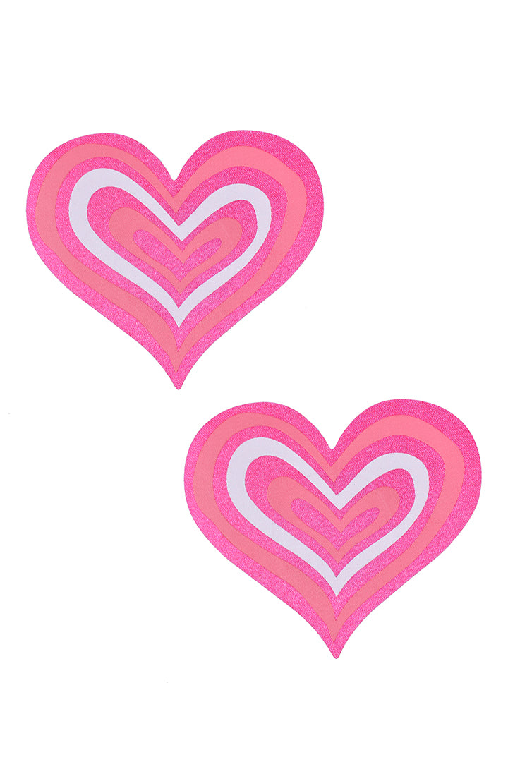 Glitter Pink Heart Pasties