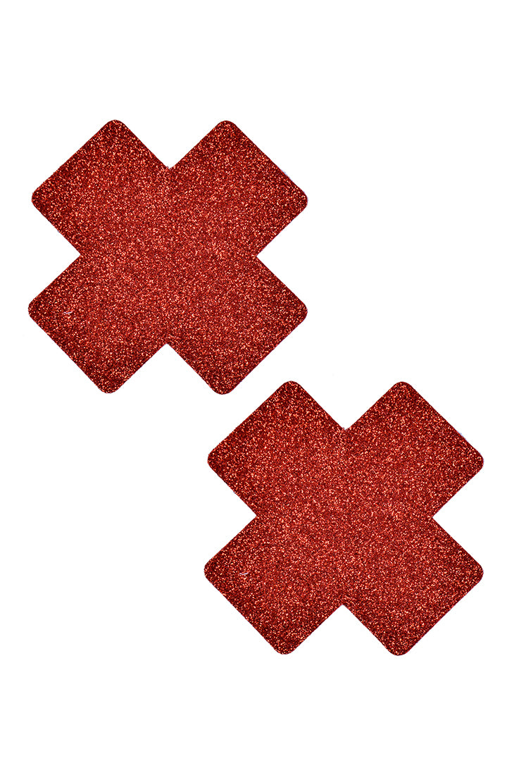 Glitter Red Cross Pasties