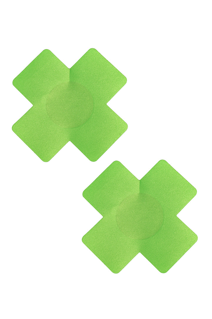 Neon Green Cross Pasties