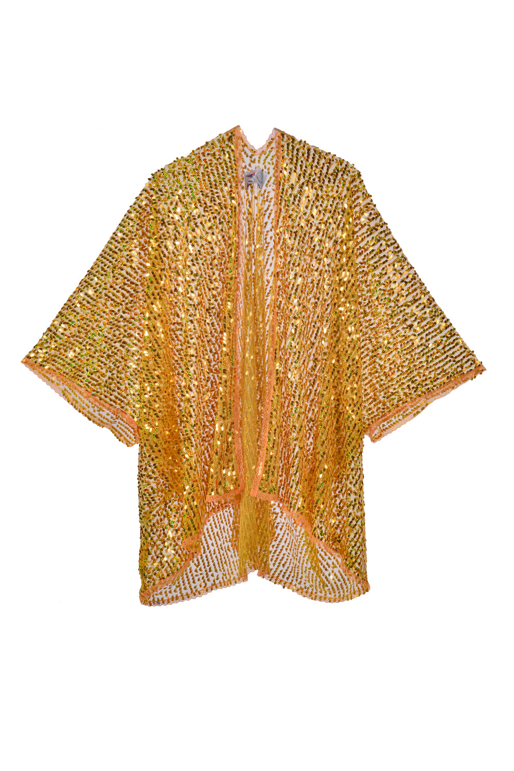 Disco Sequin Kimono - Yellow lily