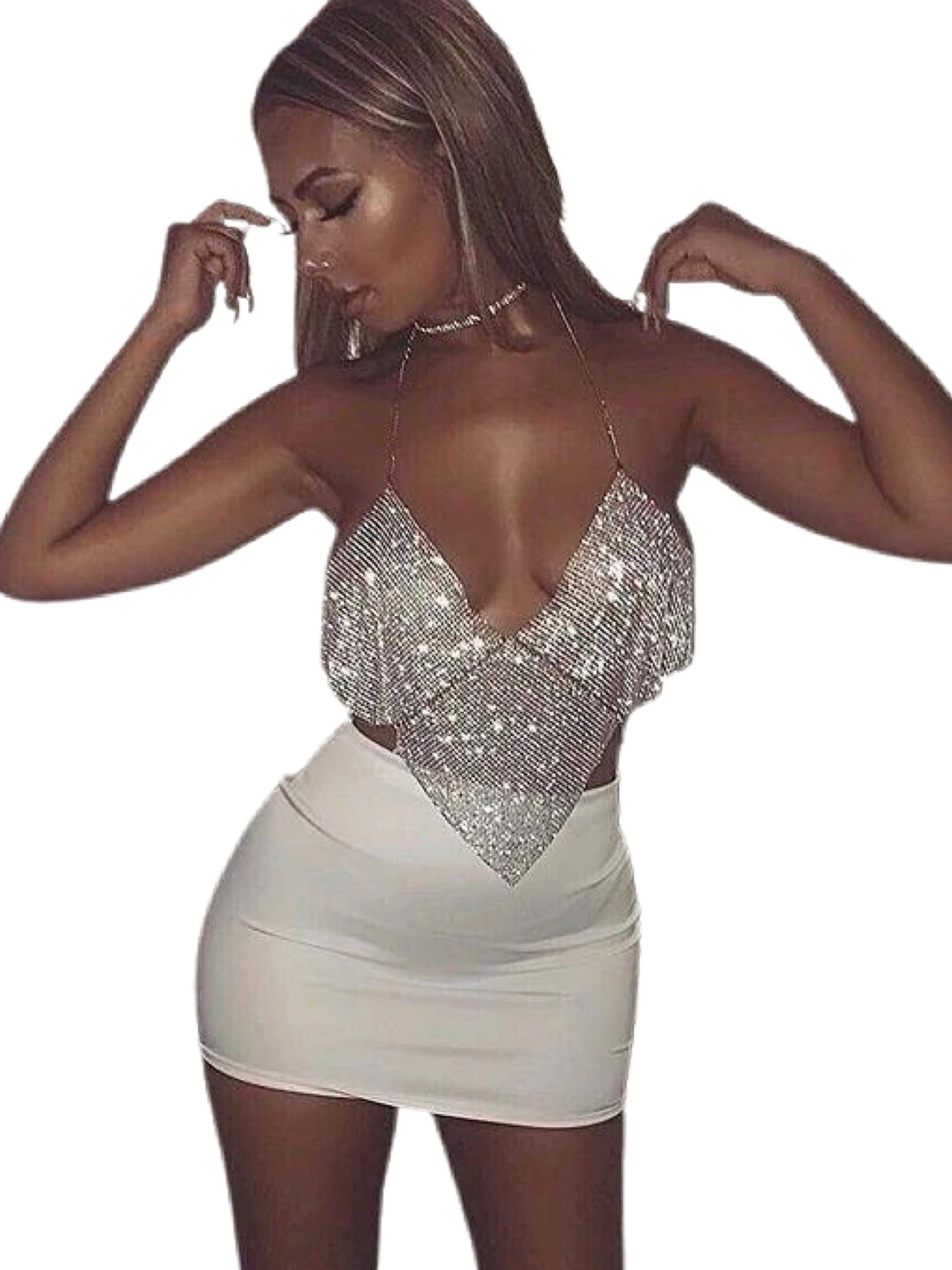 Superstar Crystal Halter Top
