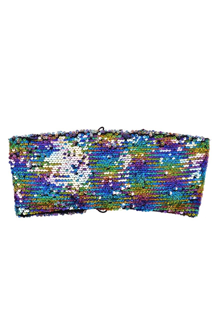 2-Way Rainbow Star Reversible Sequin Tube Top
