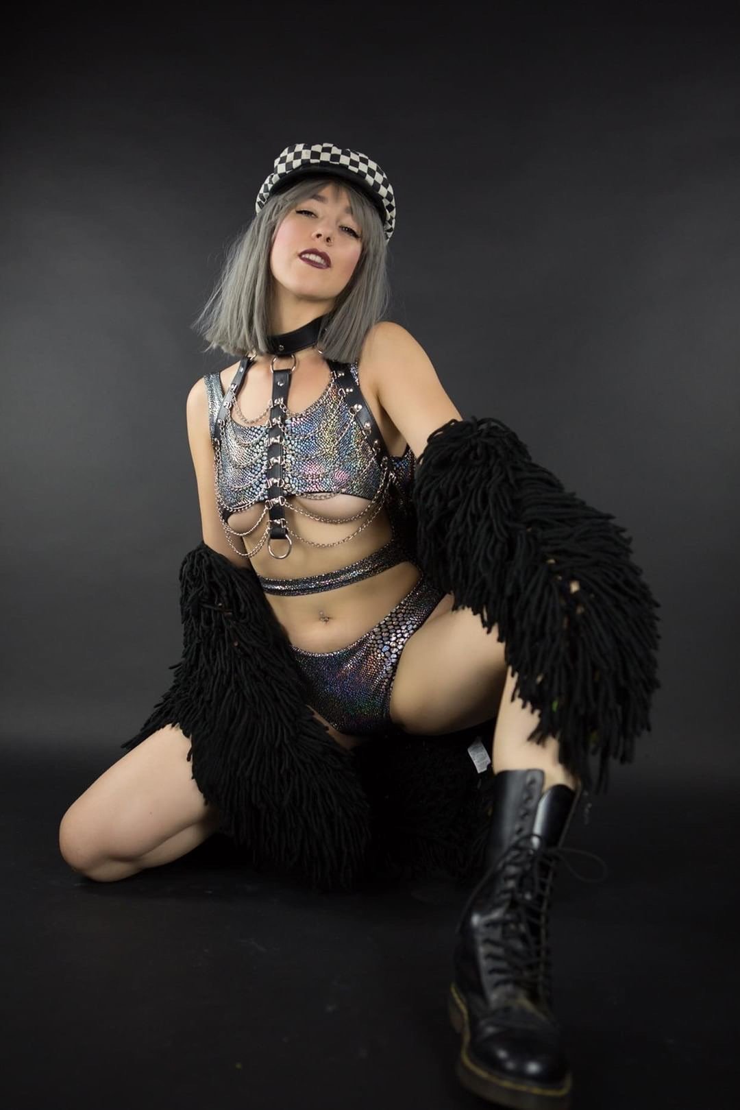 Black Angel - Leather Chain Harness