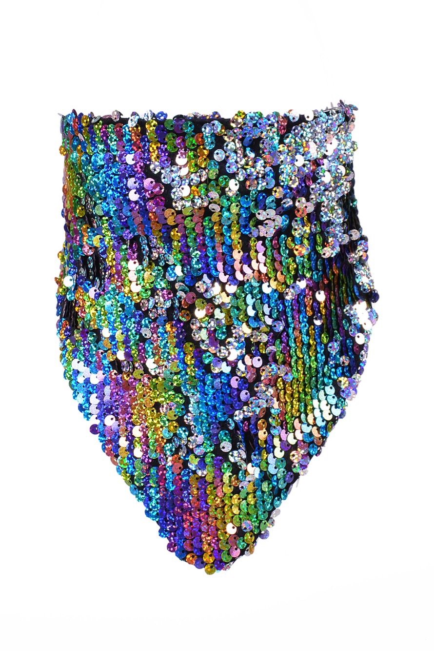 Sequin Bandana & Face Mask - Cosmic Rainbow