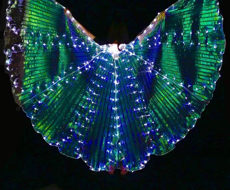 Electric Daisy Iridescent m LED Butterfly Wings (300 Lights, Batteries Not Included)