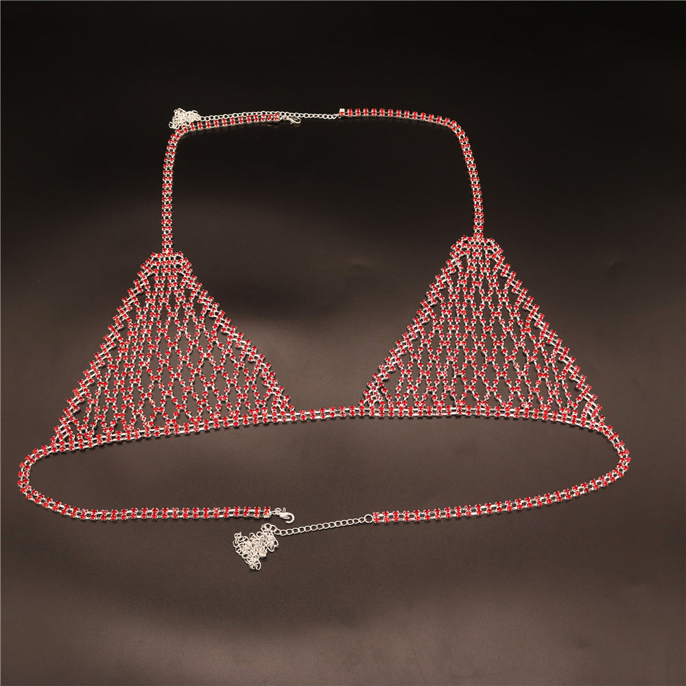 Ruby Rhinestone Goddess Body Jewelry Set