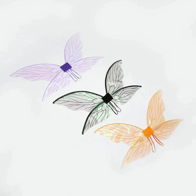 Orange Holographic Fairy Wings