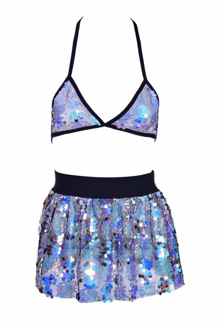 Sparkle Galaxy Sequin Set (Bra + Skirt) - Palace