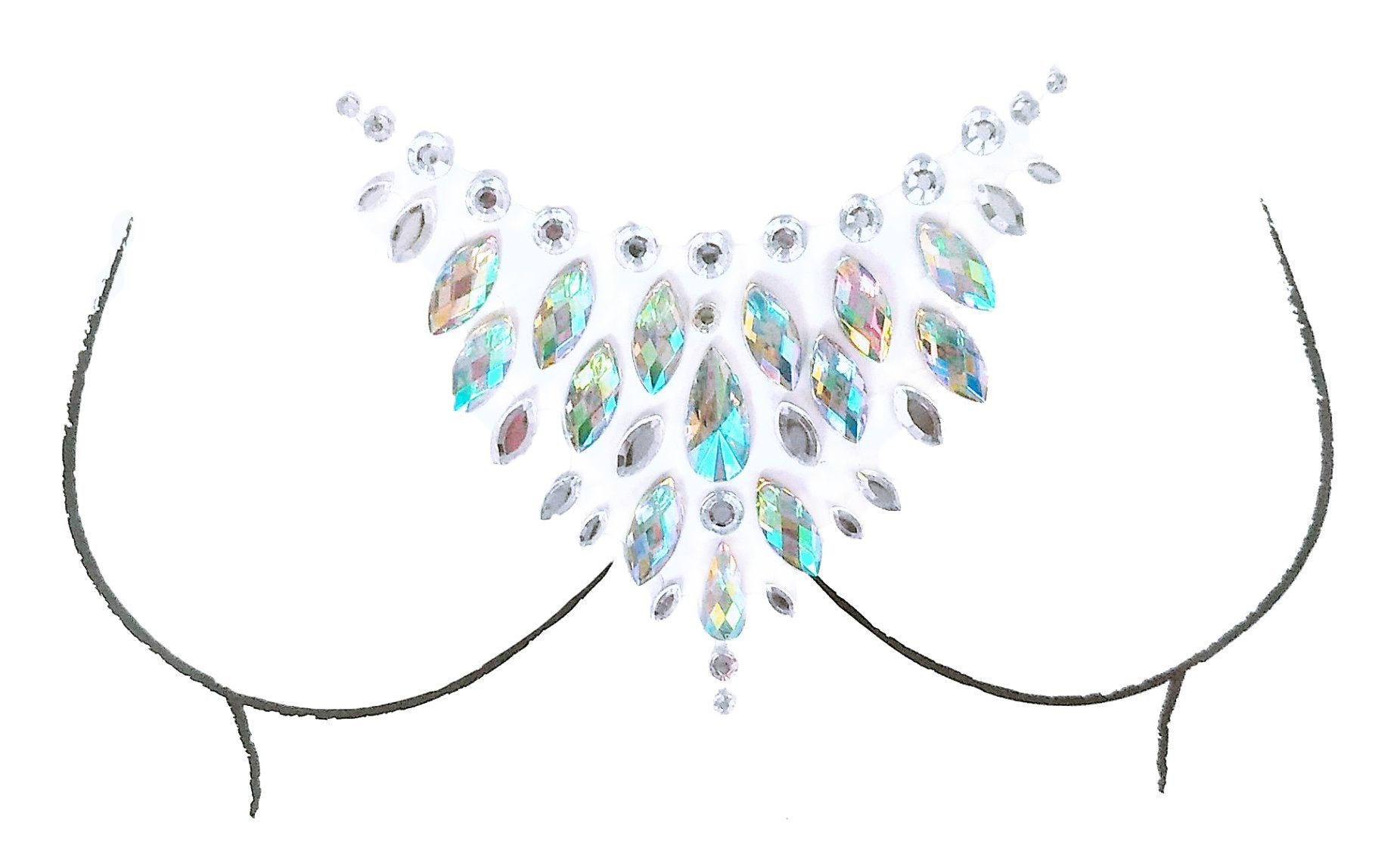Cosmic Secret Rhinestone Crystal Body Jewels, Chest Jewels